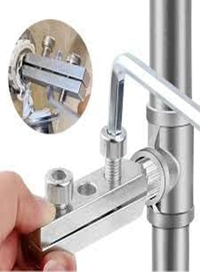 Veemok Faucet Angle Valve Broken Wire Extractor Adjustable Broken Valve Extractor Universal Screw Extractor Tool Broken Bolt Remover for 1/2 in and 3/4 in Stripped Thread, Stainless Steel Made - Image 2